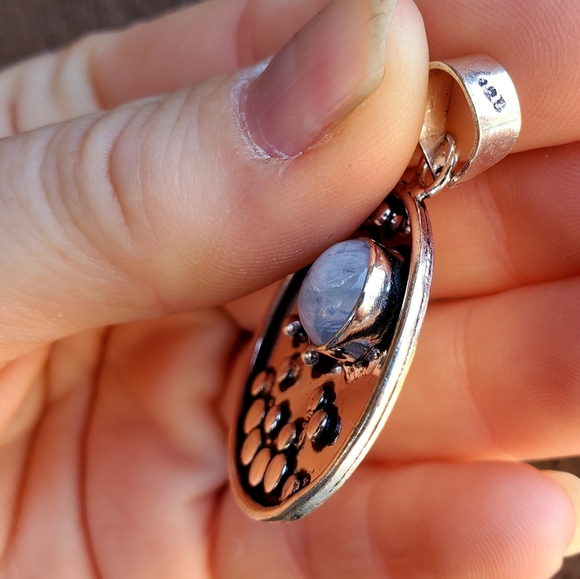 New Rainbow Moonstone 925 Silver Pendant. - Picture 12 of 16